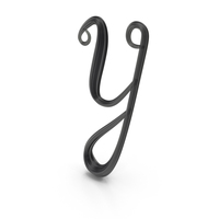 Black Glass Letter Y PNG & PSD Images