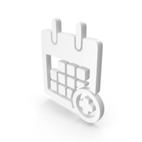 White Add Calendar Button Icon PNG & PSD Images