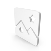 White Favorite Image Icon PNG & PSD Images