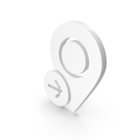 White Go To Location Icon PNG & PSD Images