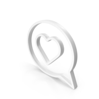 White Support Speech Bubble Outline Icon PNG & PSD Images