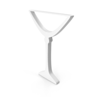 White Martini Glass Outline Icon PNG & PSD Images