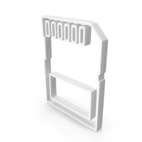White SD Card Outline Icon PNG & PSD Images