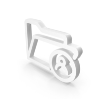 White Personal Folder Icon PNG & PSD Images