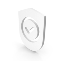 White Protection Shield Icon PNG & PSD Images