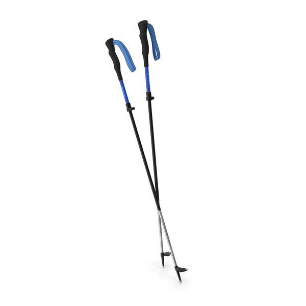Adjustable Trekking Poles with Ergonomic Grips PNG & PSD Images