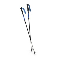 Adjustable Trekking Poles with Ergonomic Grips PNG & PSD Images