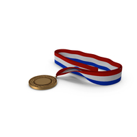 Award Medal with Tricolor Ribbon PNG & PSD Images