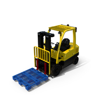 Industrial Forklift with Pallet PNG & PSD Images