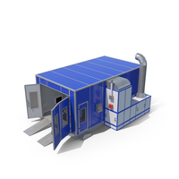 Automotive Paint Booth with Vehicle PNG & PSD Images