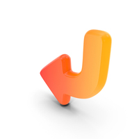 Enter Key Arrow Symbol Glowing PNG & PSD Images