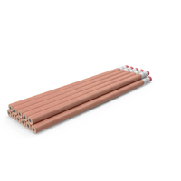 Pencils Mockup Type  Section  Pose  Silver Pink Erasor Wood Body PNG & PSD Images