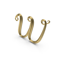 Gold Letter W PNG & PSD Images