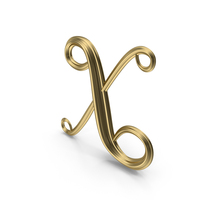 Gold Letter X PNG & PSD Images