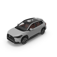 Toyota Corolla Cross 2023 White Color PNG & PSD Images