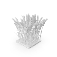 Monochrome Stylized Wheat Plant PNG & PSD Images