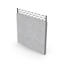 Concrete Wall With Barbed Wire PNG & PSD Images