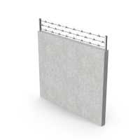 Concrete Wall With Barbed Wire PNG & PSD Images