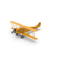 Yellow Biplane PNG & PSD Images