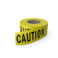 Yellow Caution Tape Roll PNG & PSD Images
