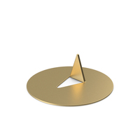 Drawing Pin Gold PNG & PSD Images