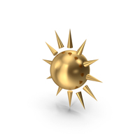 Gold Cartoony Sun PNG & PSD Images