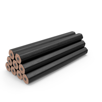 Pencils Mockup Type 02 Section 01 Pose 02 Black Body PNG & PSD Images