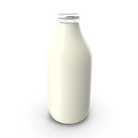 Glass Bottle of Whole Milk Bottle with Foil Top PNG & PSD Images