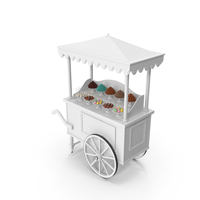 White Candy Cart PNG & PSD Images