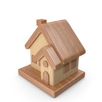 Wooden Cartoon House PNG & PSD Images