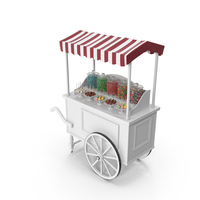 White Candy Cart PNG & PSD Images