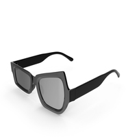 Asymmetrical Sunglasses Black PNG & PSD Images