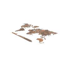 Wooden World Map Wall Art PNG & PSD Images