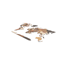 Wood World Map Wall Decor PNG & PSD Images
