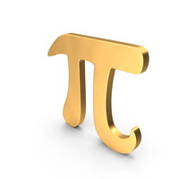 Pi Symbol Gold PNG & PSD Images