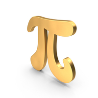 Pi Symbol Gold PNG & PSD Images