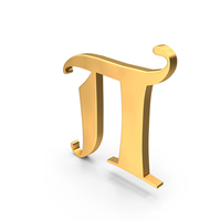 Pi Symbol Gold PNG & PSD Images