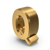 Gold Letter Q PNG & PSD Images