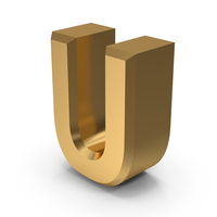 Gold Letter U PNG & PSD Images