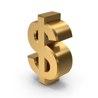 Gold Dollar Sign PNG & PSD Images