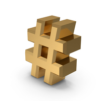 Gold Hash PNG & PSD Images