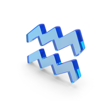 Aquarius Astrological Sign Zodiac Icon Glass PNG & PSD Images