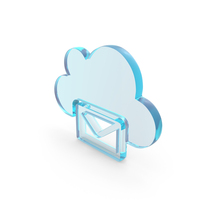 Cloud Mail Icon Glass PNG & PSD Images