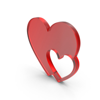 Glass Double Hearts Icon PNG & PSD Images