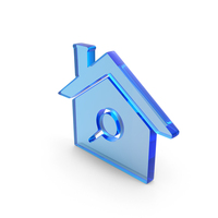 Glass Home Search Icon PNG & PSD Images