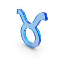 Glass Taurus Zodiac Sign PNG & PSD Images