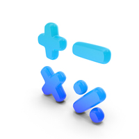 Math Symbol Glowing PNG & PSD Images