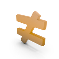 Not Equal to Symbol Glowing PNG & PSD Images