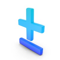 Plus or Minus Symbol Glowing PNG & PSD Images