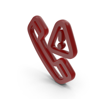 Telephone Error Symbol Glowing PNG & PSD Images